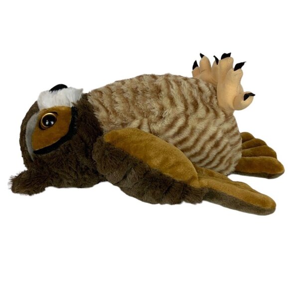Wild Republic Great Horned Owl Plush Realistic Stuffed Animal Soft Bird Toy 12" - Picture 4 of 6